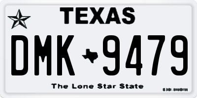 TX license plate DMK9479