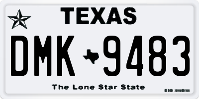 TX license plate DMK9483