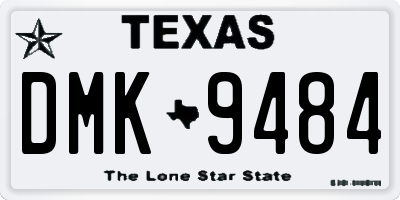 TX license plate DMK9484