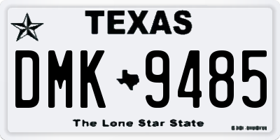TX license plate DMK9485