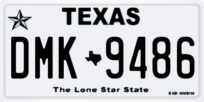 TX license plate DMK9486