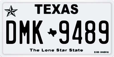 TX license plate DMK9489
