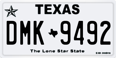 TX license plate DMK9492
