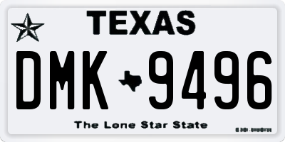 TX license plate DMK9496