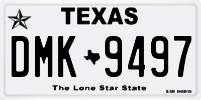 TX license plate DMK9497
