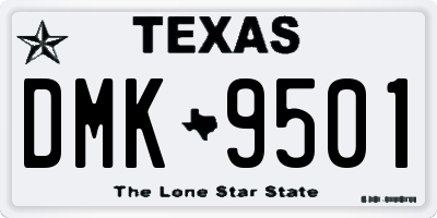 TX license plate DMK9501