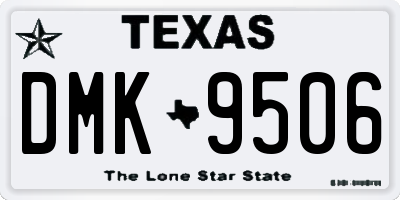 TX license plate DMK9506