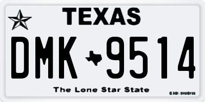 TX license plate DMK9514