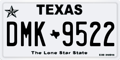 TX license plate DMK9522