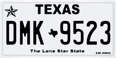 TX license plate DMK9523