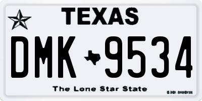 TX license plate DMK9534