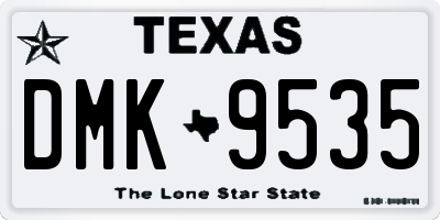 TX license plate DMK9535