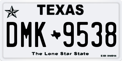TX license plate DMK9538