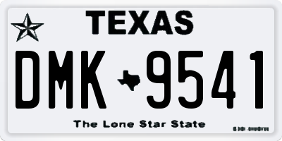 TX license plate DMK9541
