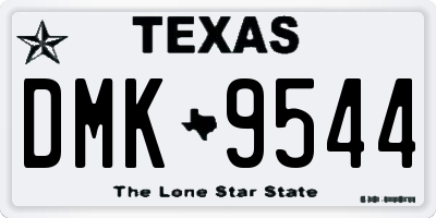 TX license plate DMK9544