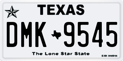 TX license plate DMK9545