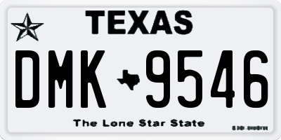 TX license plate DMK9546