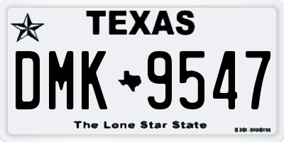 TX license plate DMK9547
