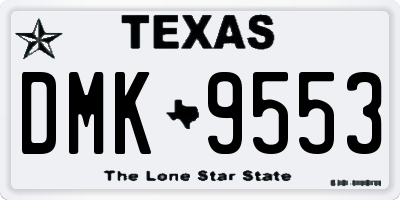 TX license plate DMK9553