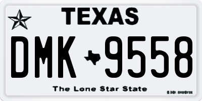 TX license plate DMK9558