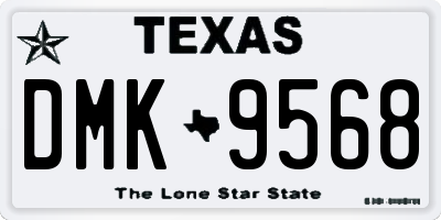 TX license plate DMK9568