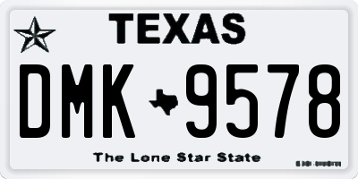 TX license plate DMK9578