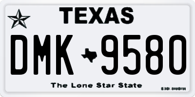TX license plate DMK9580