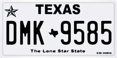 TX license plate DMK9585