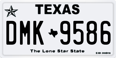 TX license plate DMK9586