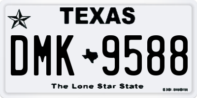 TX license plate DMK9588