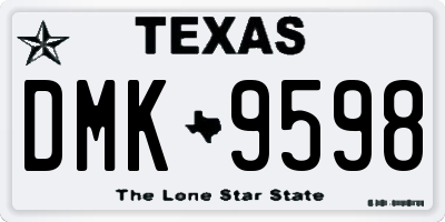 TX license plate DMK9598