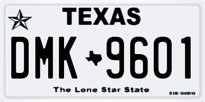 TX license plate DMK9601