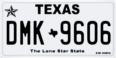 TX license plate DMK9606