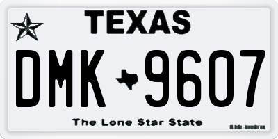 TX license plate DMK9607