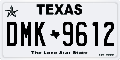 TX license plate DMK9612
