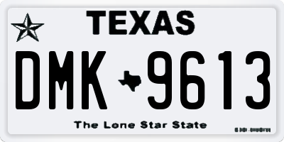 TX license plate DMK9613