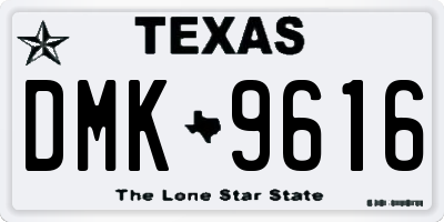 TX license plate DMK9616