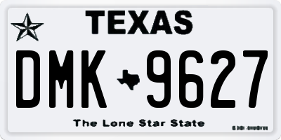TX license plate DMK9627