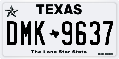 TX license plate DMK9637