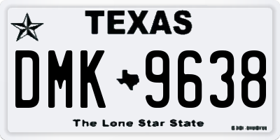 TX license plate DMK9638