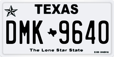 TX license plate DMK9640