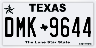 TX license plate DMK9644