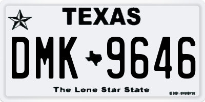 TX license plate DMK9646