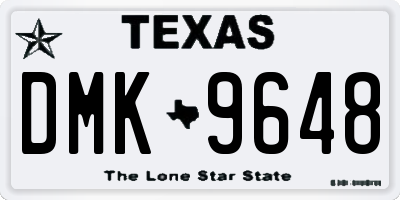 TX license plate DMK9648