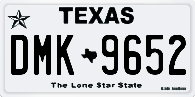 TX license plate DMK9652