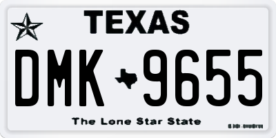 TX license plate DMK9655
