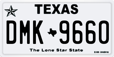TX license plate DMK9660