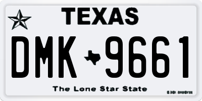 TX license plate DMK9661