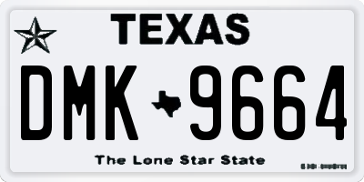 TX license plate DMK9664