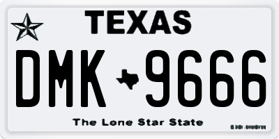 TX license plate DMK9666